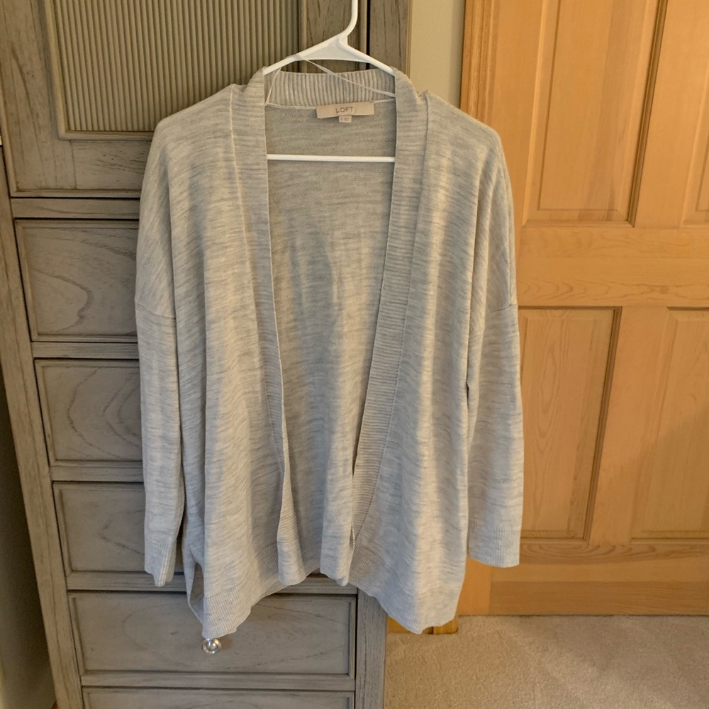 LOFT Heather Gray Cardigan